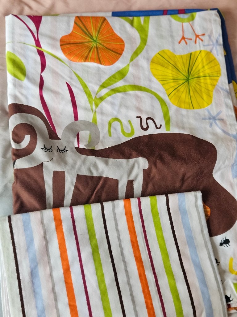 Housse de couette enfant ikea 150x200/50x60, Enlèvement, Utilisé, Blanc, Housse de couette