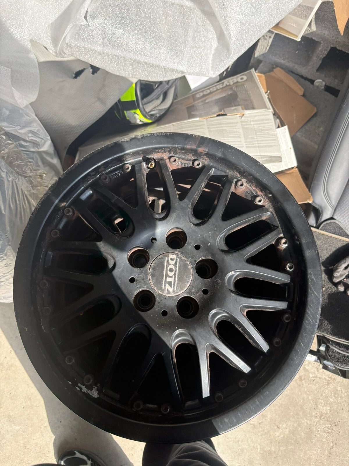 Lot de 4 jantes DOTZ noires, Autos : Pièces & Accessoires, Enlèvement, Pneu(s)