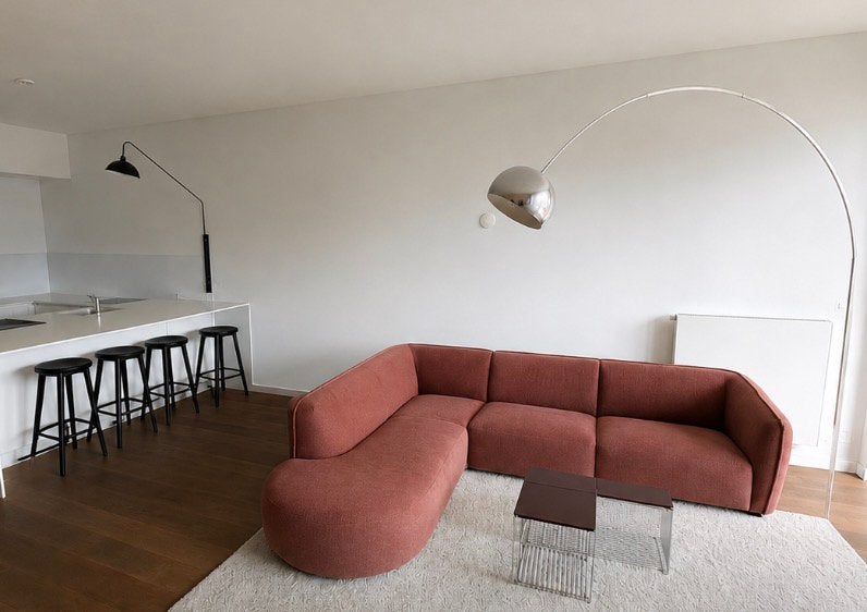 Zetel by fonQ - Soft hoekbank links - oud roze, Quatre personnes ou plus, Comme neuf, Enlèvement, Tissus