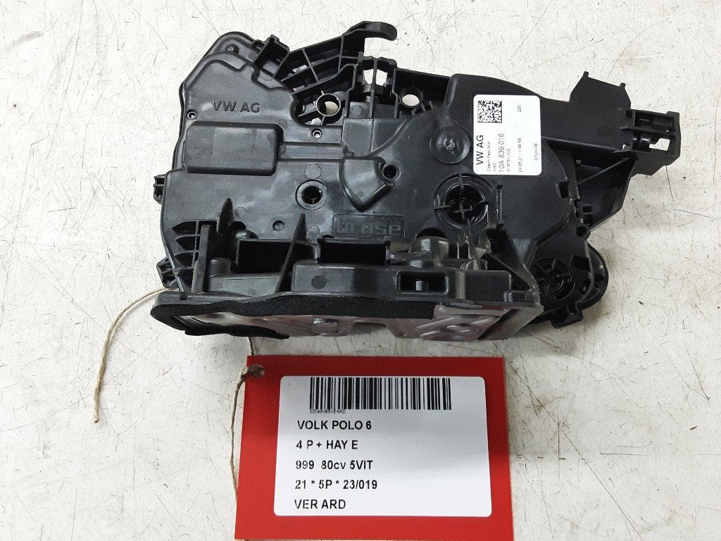SERRURE DE PORTE ARRIÈRE DROITE Polo VI (AW1) (10A839016), Volkswagen, Volkswagen AG, Utilisé, Kundenbetreuung@volkswagen.de