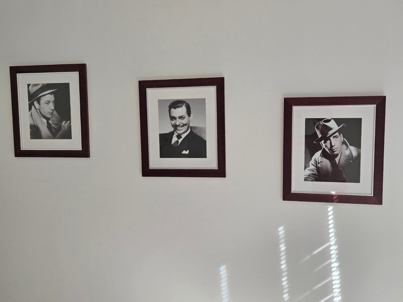 Drie retro vintage kaders van oude film acteurs anno 50 /60, Ophalen of Verzenden, Nieuw, Hout