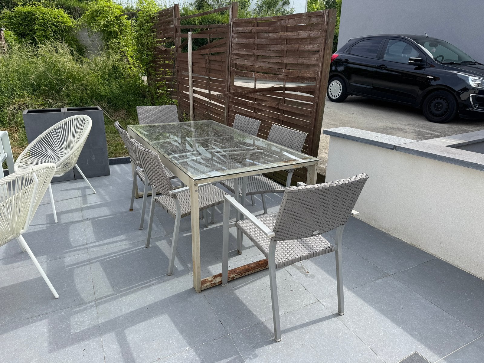 Table de jardin a donner avec 6 chaises, Jardin & Terrasse, Enlèvement, Comme neuf