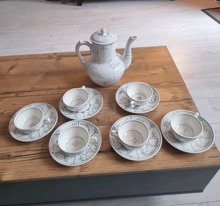 Boch Frères La Louvière Copenhague – vintage koffieservies, Ophalen of Verzenden