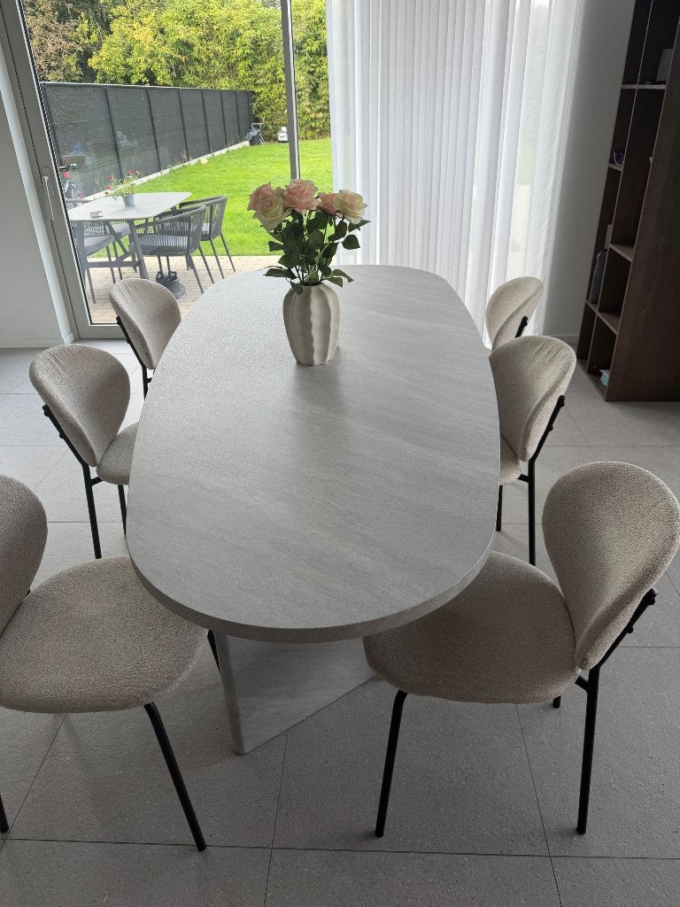 Eettafel 220x100x100 + 6 stoelen, Huis en Inrichting, Ophalen, Zo goed als nieuw