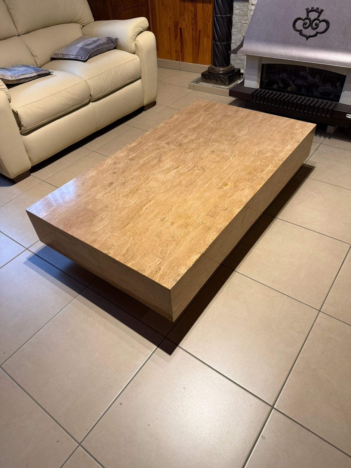Salontafel in natuursteenlook – strak en tijdloos design, Huis en Inrichting, Tafels | Salontafels, Ophalen, Zo goed als nieuw