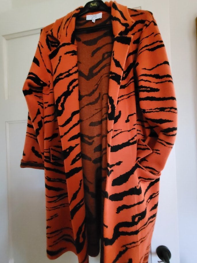 oranje lange gilet /mantel, Kleding | Dames, Maat 38/40 (M), J&S Millenium, Oranje, Ophalen of Verzenden
