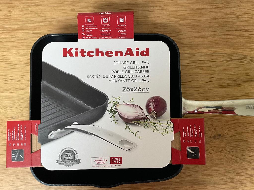 Kitchen Aid - grill pan 26 cm, Huis en Inrichting, Keuken | Keukenbenodigdheden, Nieuw, Ophalen