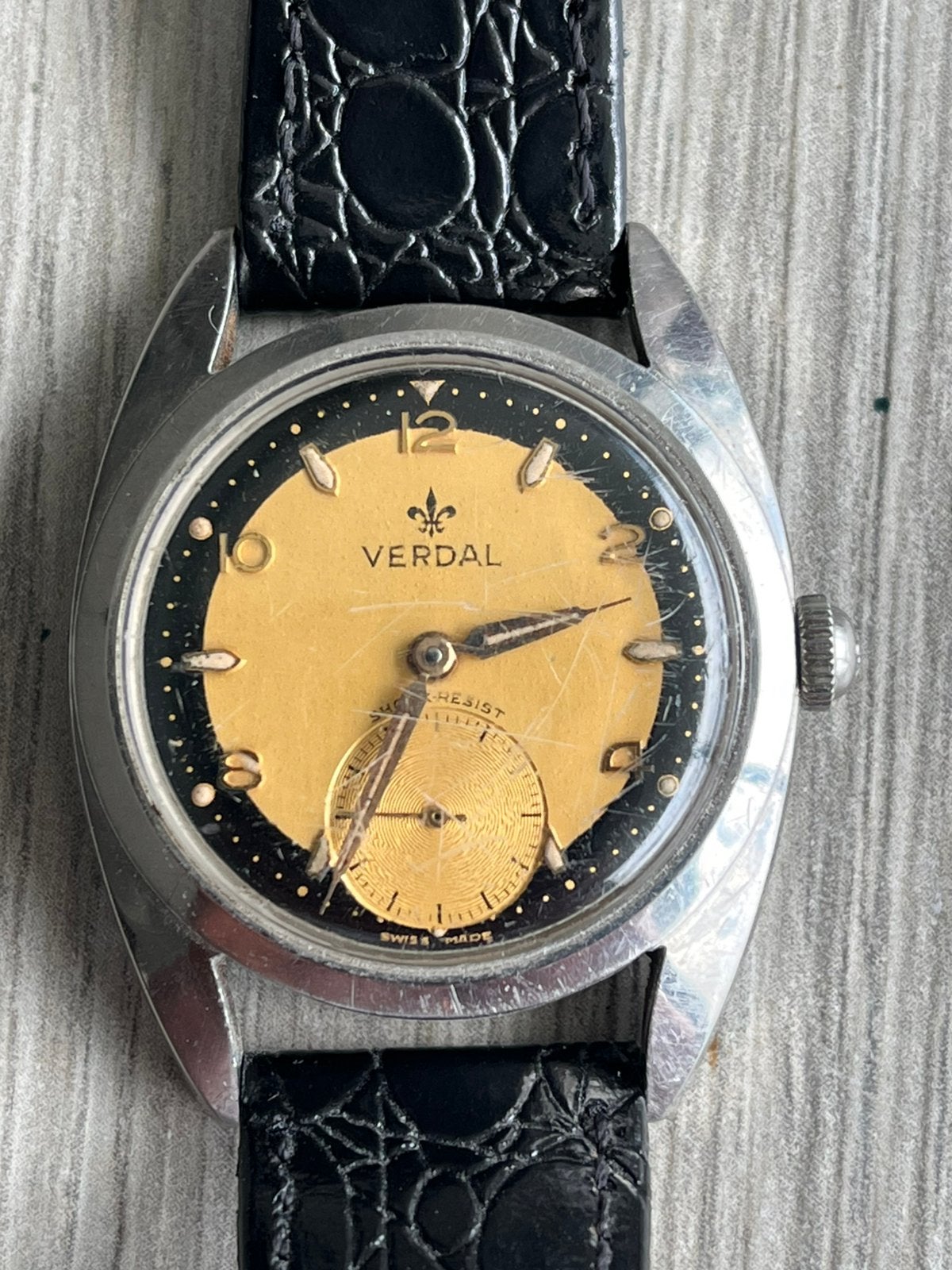 Vintage horloge verdal tour de france zwitserland, Handtassen en Accessoires, Horloges | Heren, Ophalen, Zo goed als nieuw
