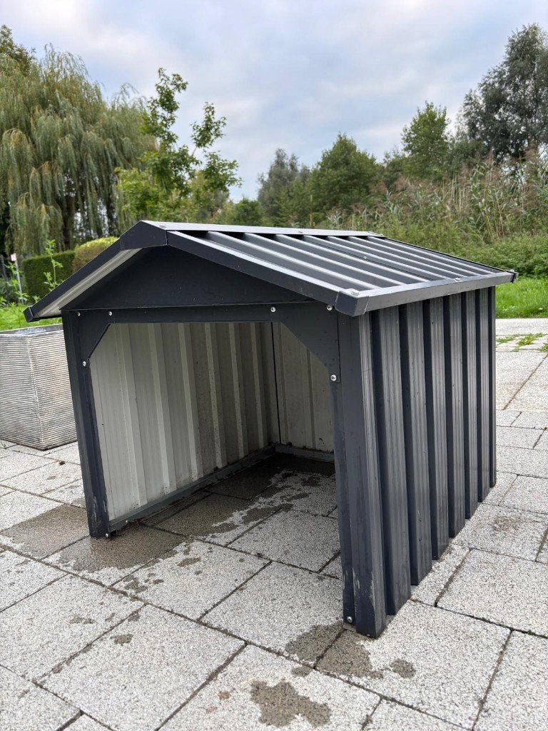Hondenhok/robot garage antraciet 7016, Tuin en Terras, Ophalen, Gebruikt