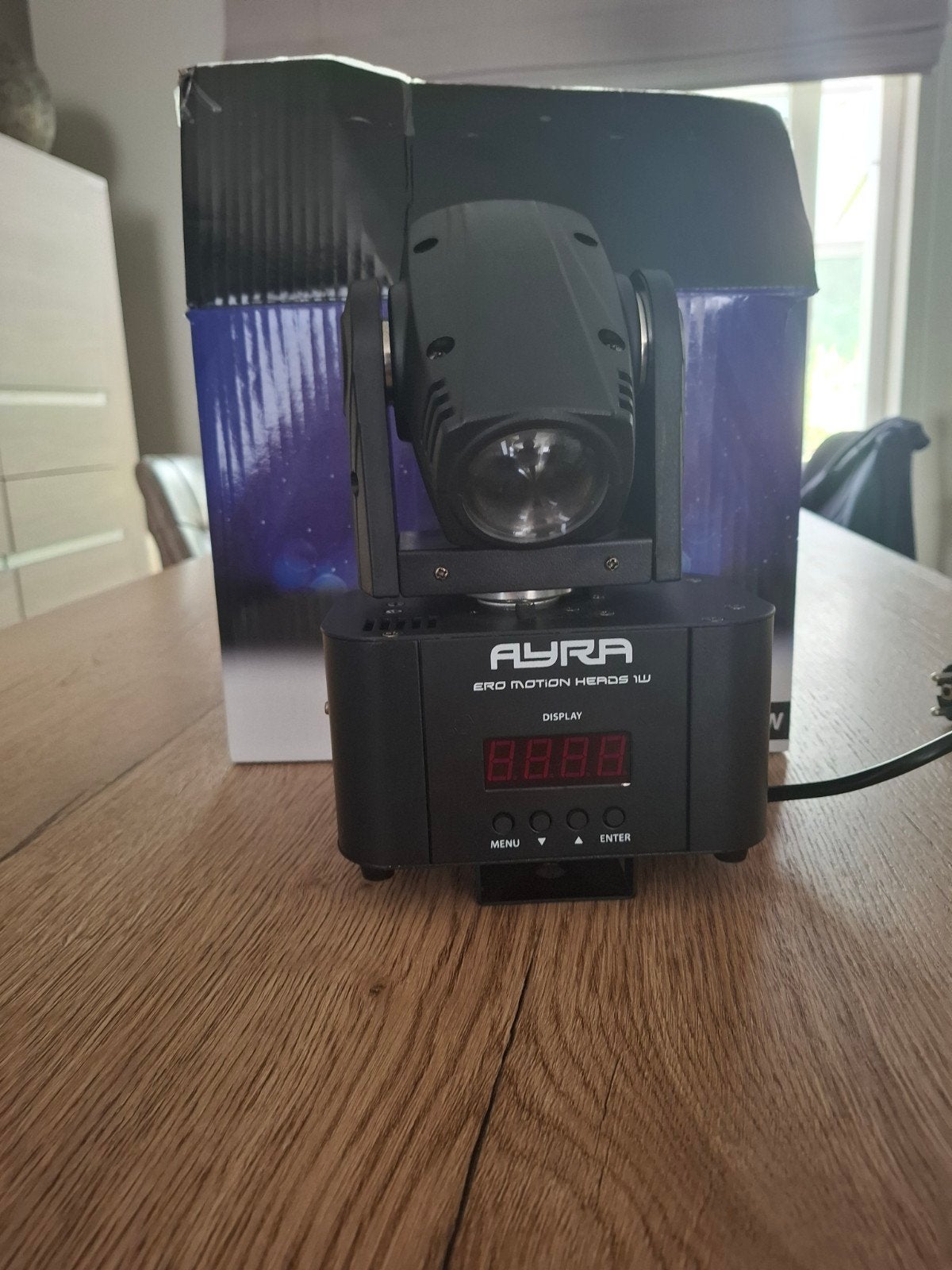 Moving head ayra ero motion head 1W (wit licht) DMX, Muziek en Instrumenten, Ophalen, Zo goed als nieuw, Licht