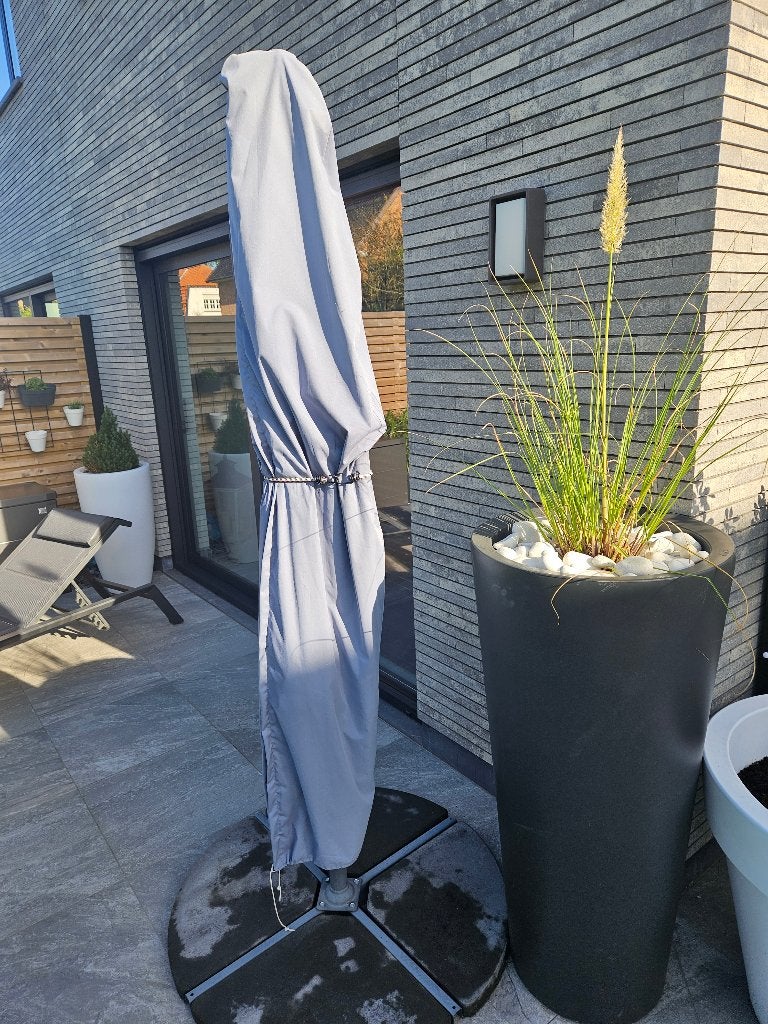 Parasol suspendu pieds et protection, Tuin en Terras, Ophalen, 2 tot 3 meter, Kantelbaar, Zweefparasol