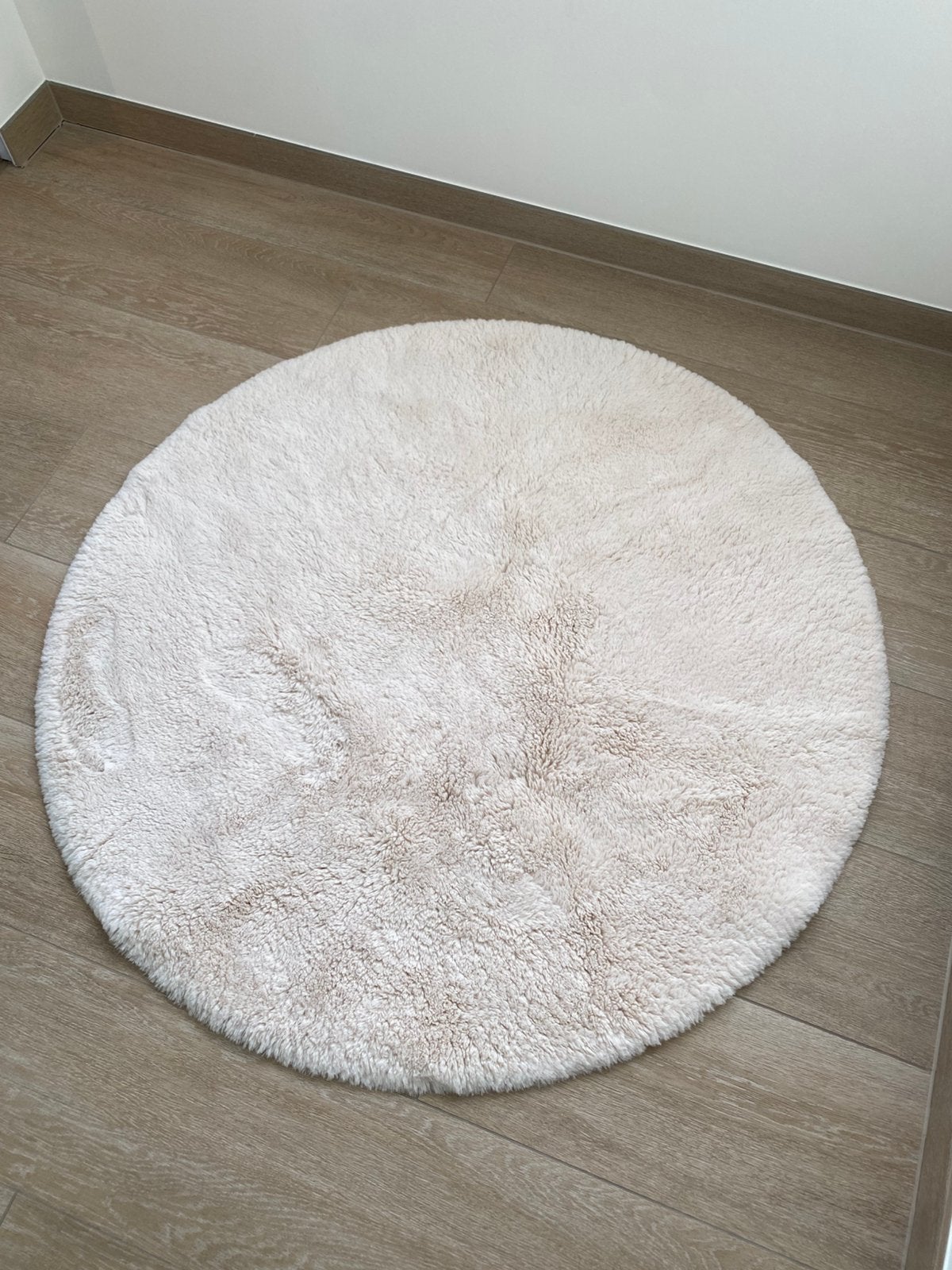Tapis rond 2 pièces, Enlèvement ou Envoi, Comme neuf, Crème, Rond