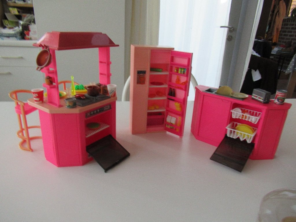Cuisine à jouets de style Barbie, Enlèvement ou Envoi, Utilisé, Accessoires