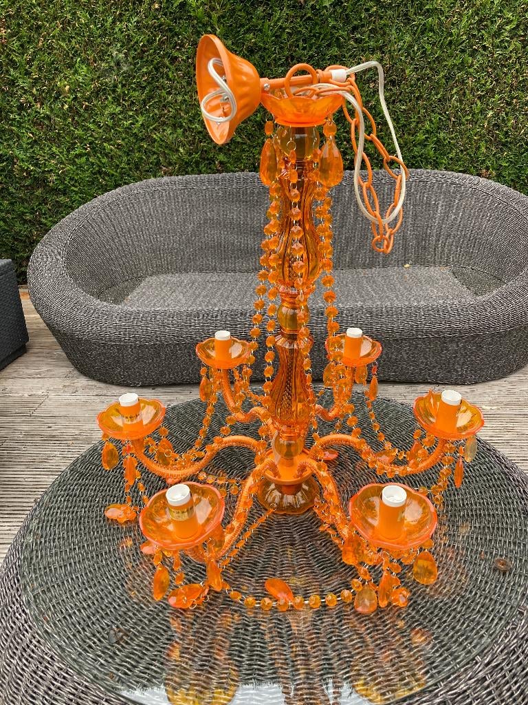 Kroonluchter met kwastjes, Ophalen of Verzenden, Nieuw, Glas