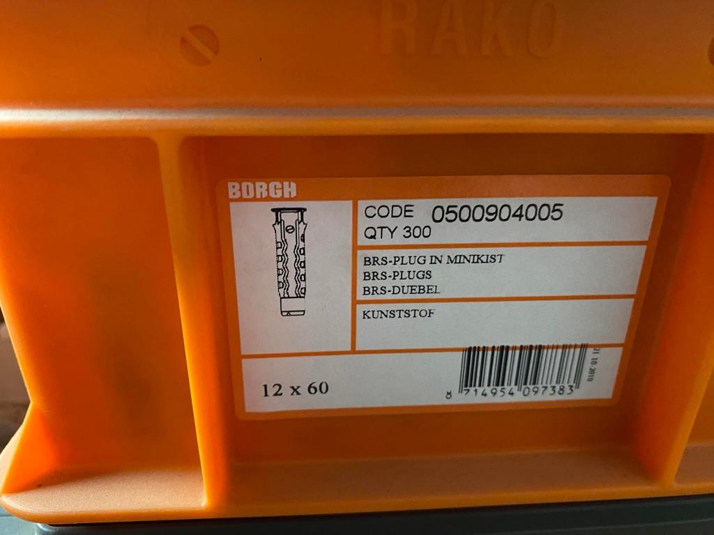 Borgh pluggen in mini box 12x60, Doe-het-zelf en Bouw, IJzerwaren en Bevestigingsmiddelen, Ophalen, Nieuw, Pluggen
