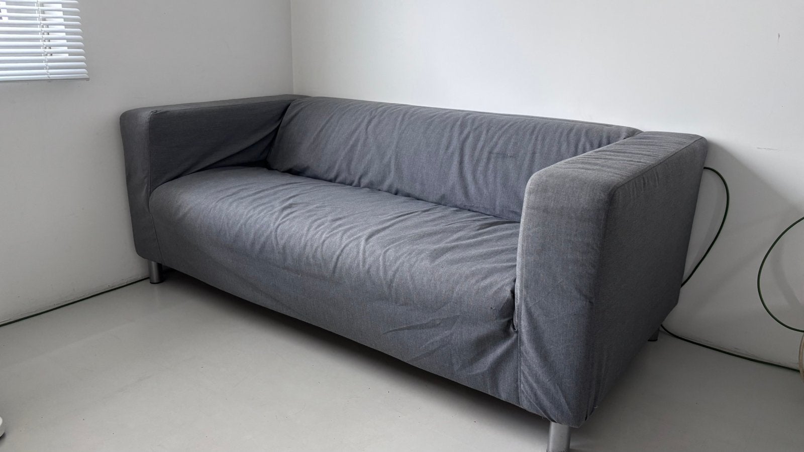 Zitbank grijs, Ophalen, Gebruikt, 150 tot 200 cm, Driepersoons