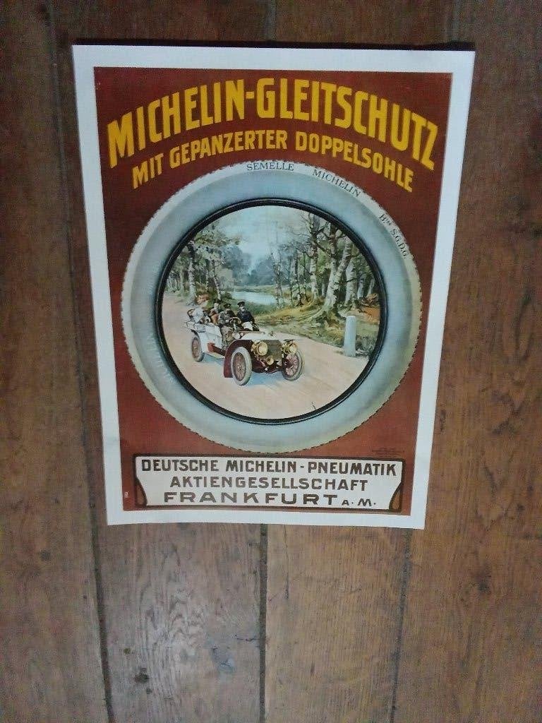 Reclameposter voor Michelin-banden, Verzamelen, Merken en Reclamevoorwerpen, Ophalen, Zo goed als nieuw, Reclamebord