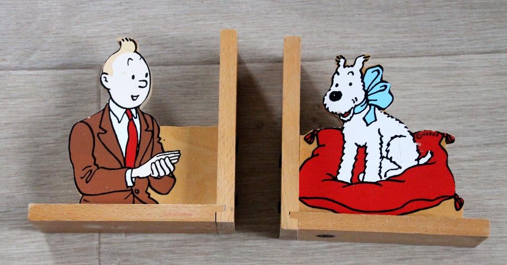 serre livres Vilac Tintin Milou Kuifje Bobbie boekensteun, Verzamelen, Verzenden, Kuifje, Zo goed als nieuw
