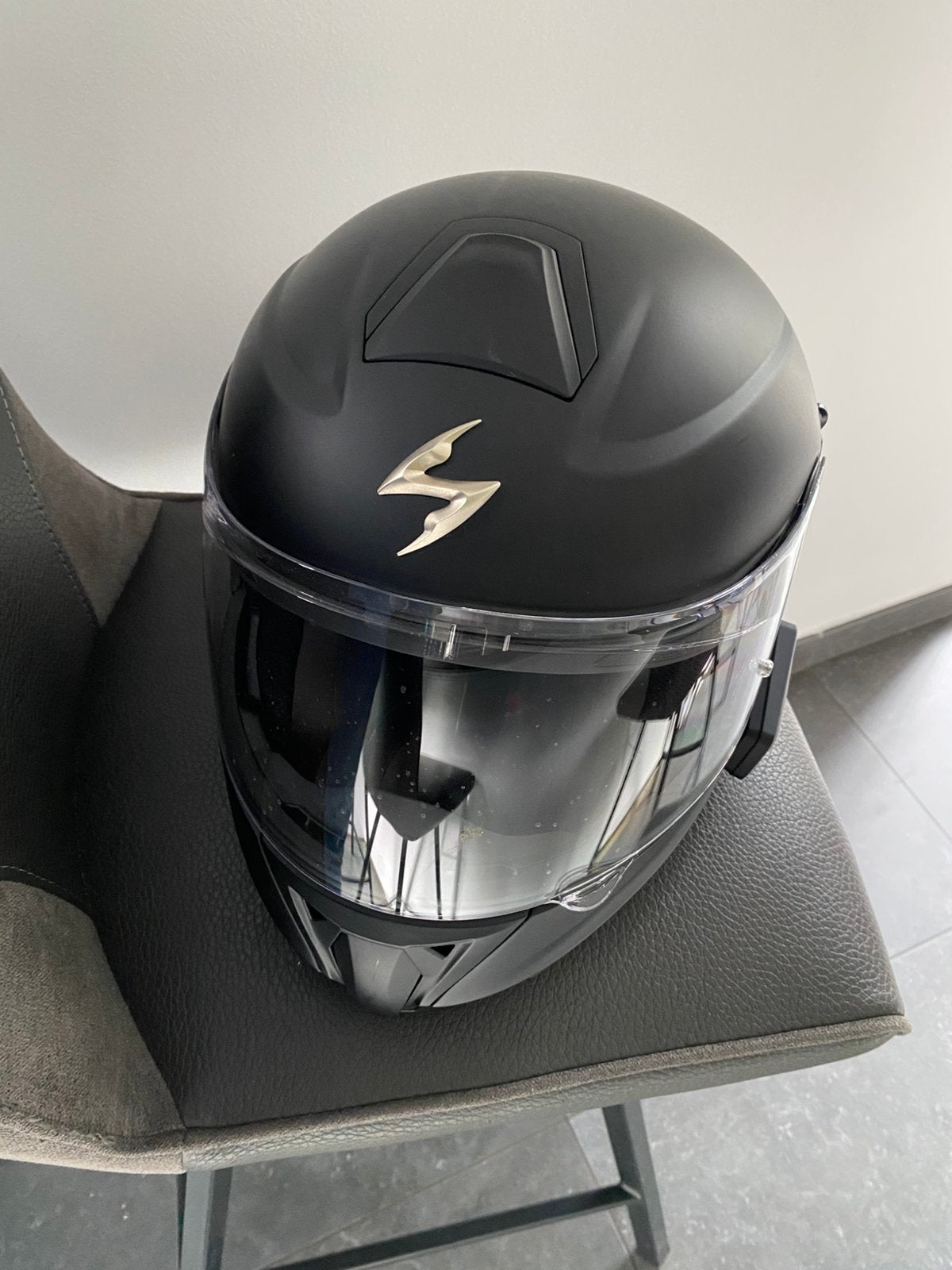 Scorpion EXO-920 motorhelm + Lexin Bluetooth intercom, Motoren, Ophalen, S