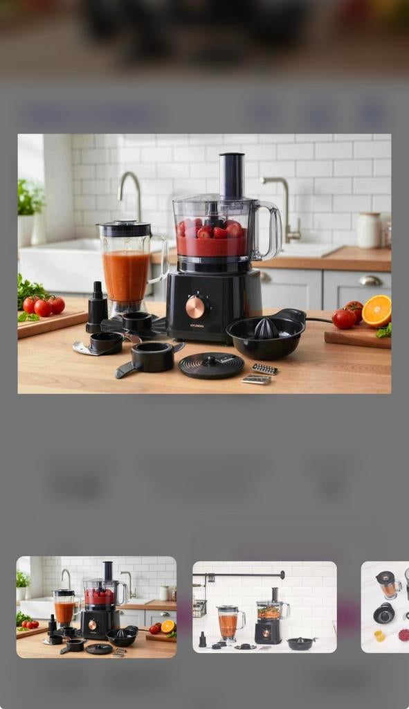 Robot culinaire multifonction Hyundai 8en1, Electroménager, Neuf, Résiste au lave-vaisselle, Enlèvement ou Envoi, 4 litres ou plus