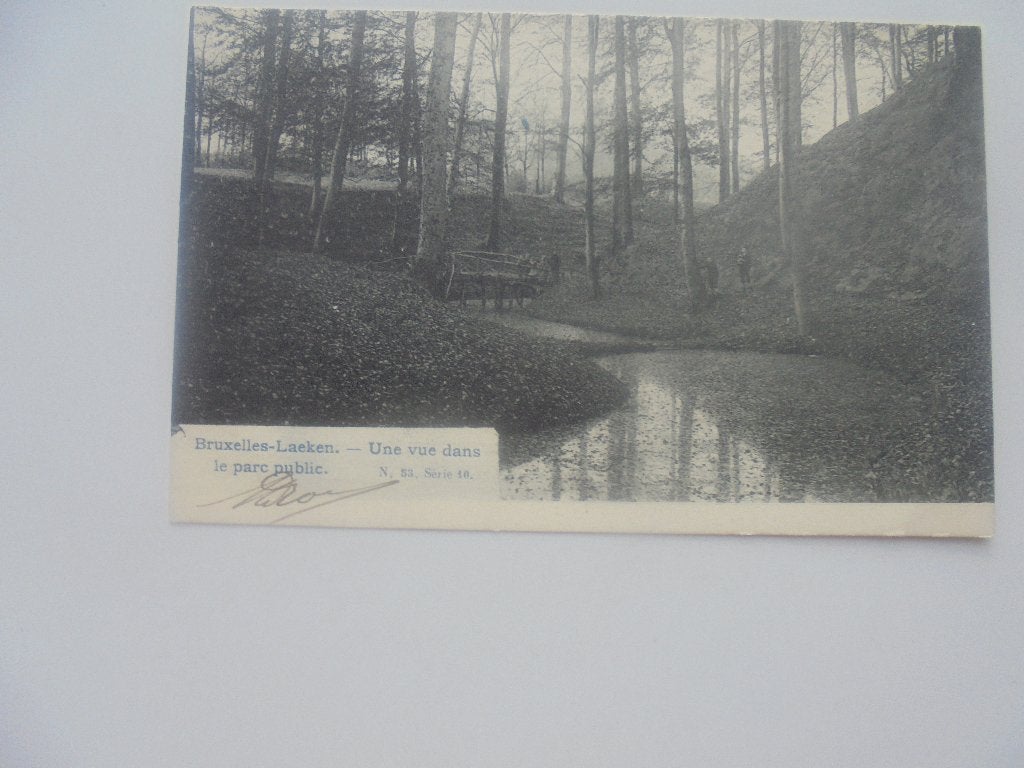 laeken- une vue dans le parc public, Verzenden, Voor 1920, Gelopen, Brussel (Gewest)