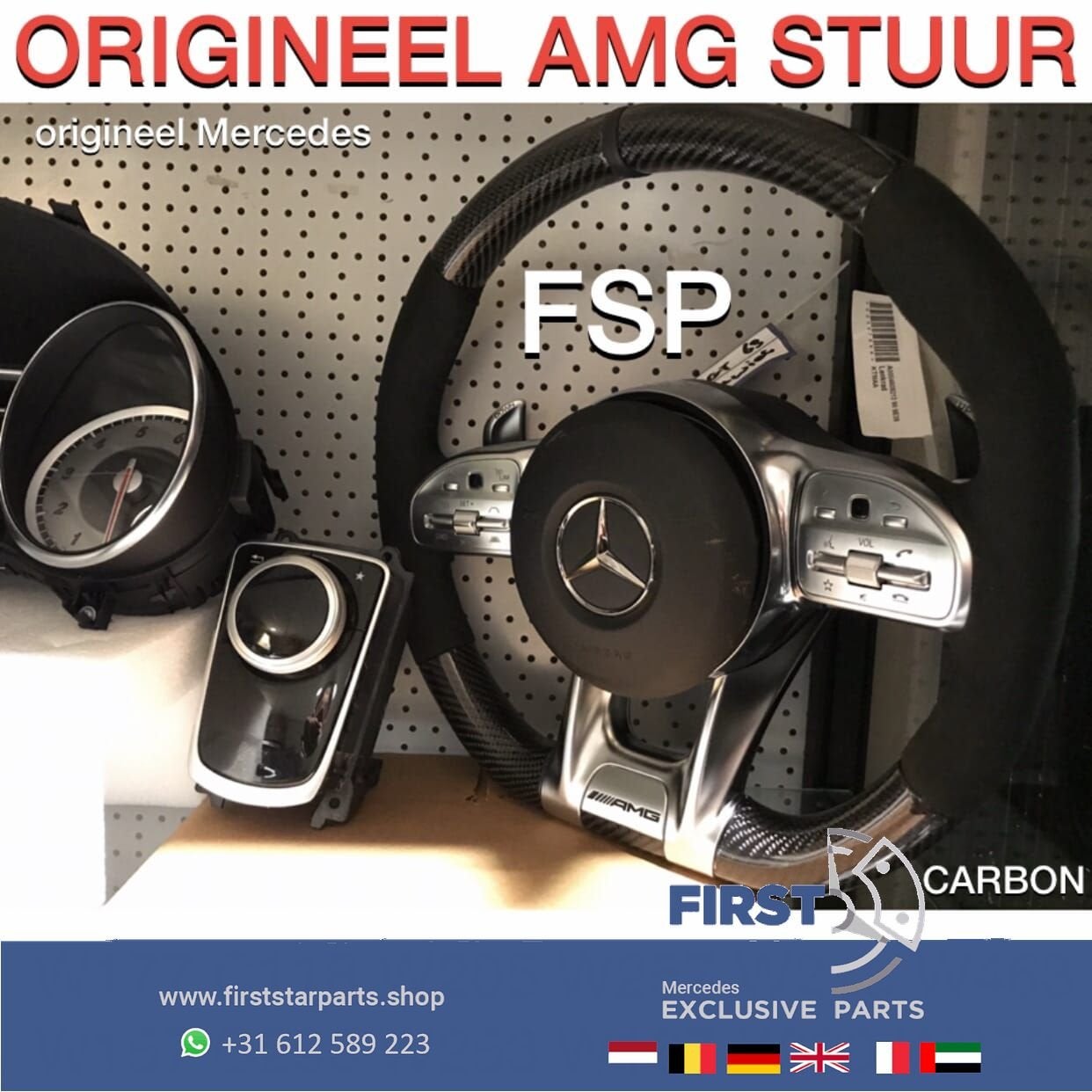 AMG CARBON EDITION STUURWIEL origineel Mercedes 45 63 A C CL, Gebruikt, -, Verzenden, -