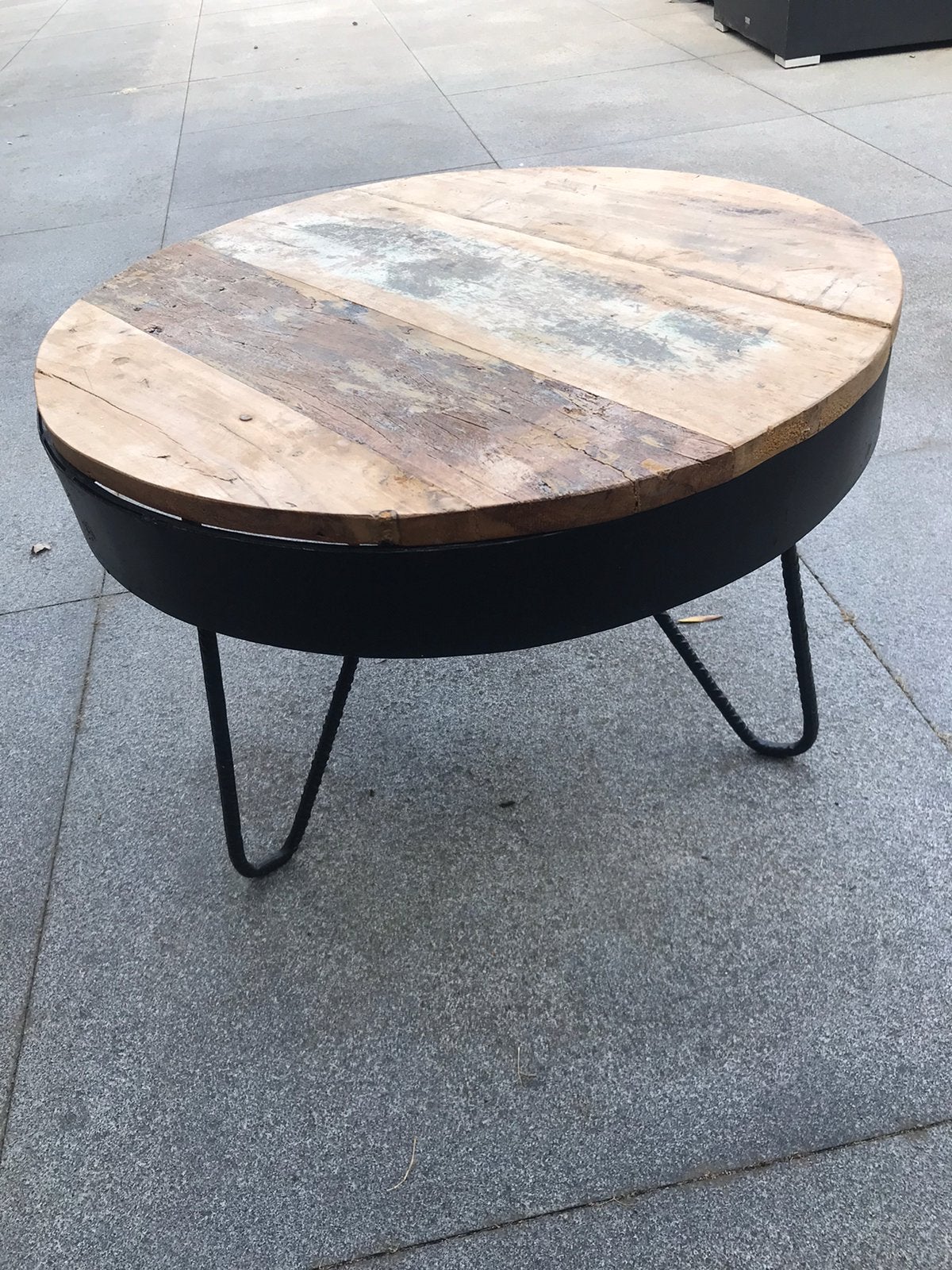 Tafeltje met houten blad, Ophalen of Verzenden, Zo goed als nieuw