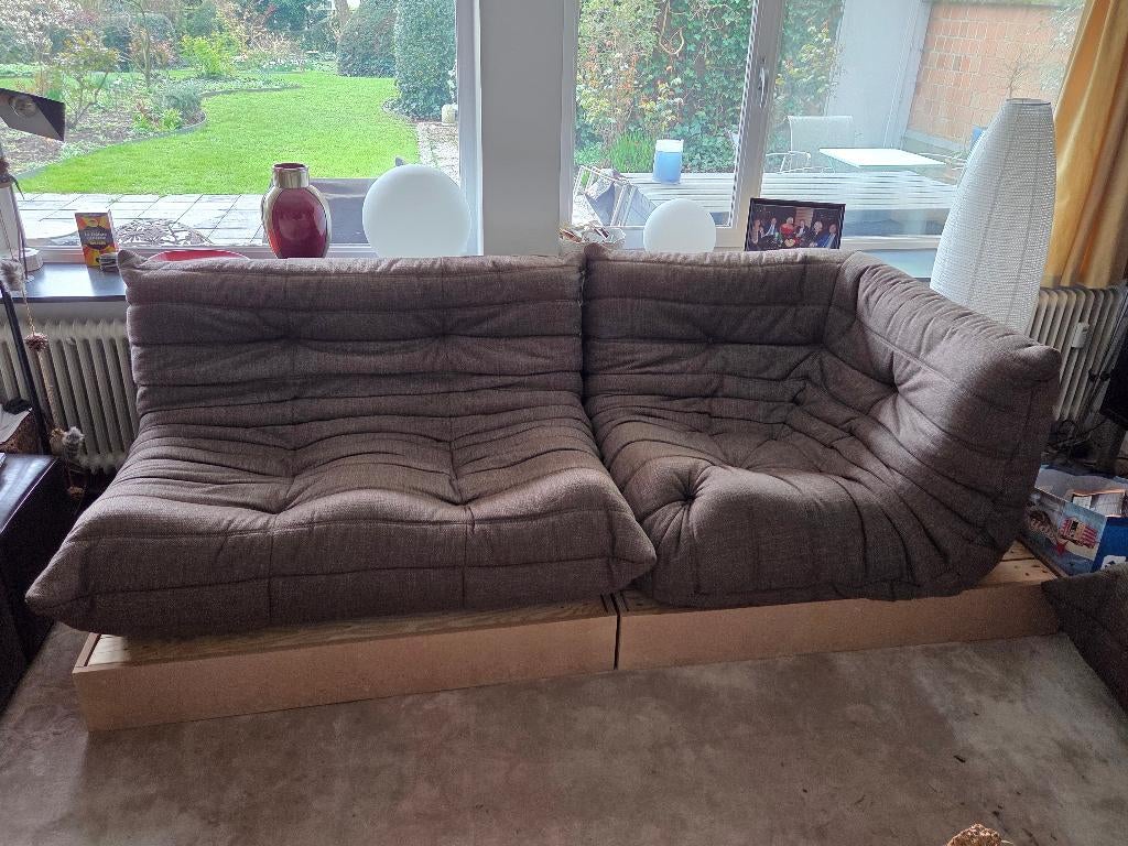 A saisir : 2 places et angle, tissu, Togo Ligne Rozet, Trois personnes, 100 à 125 cm, 200 à 250 cm, Comme neuf