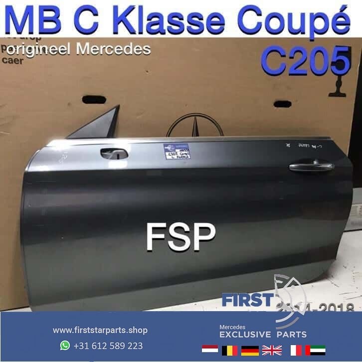 C205 linker deur grijs compleet Mercedes C Klasse Coupé W205, Utilisé, Porte, -, -