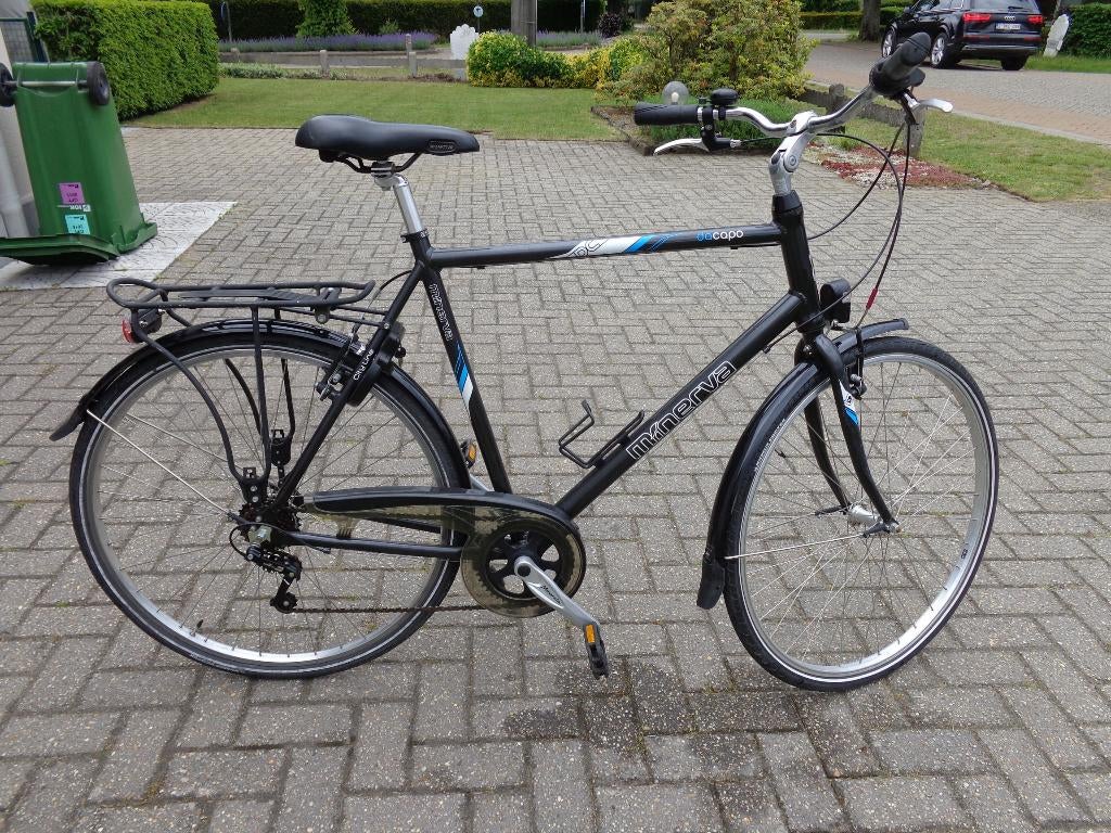 zgan alu herenfiets MINERVA DACAPO  maat 61, Fietsen en Brommers, Velgrem, Versnellingen, Zo goed als nieuw, 61 tot 65 cm