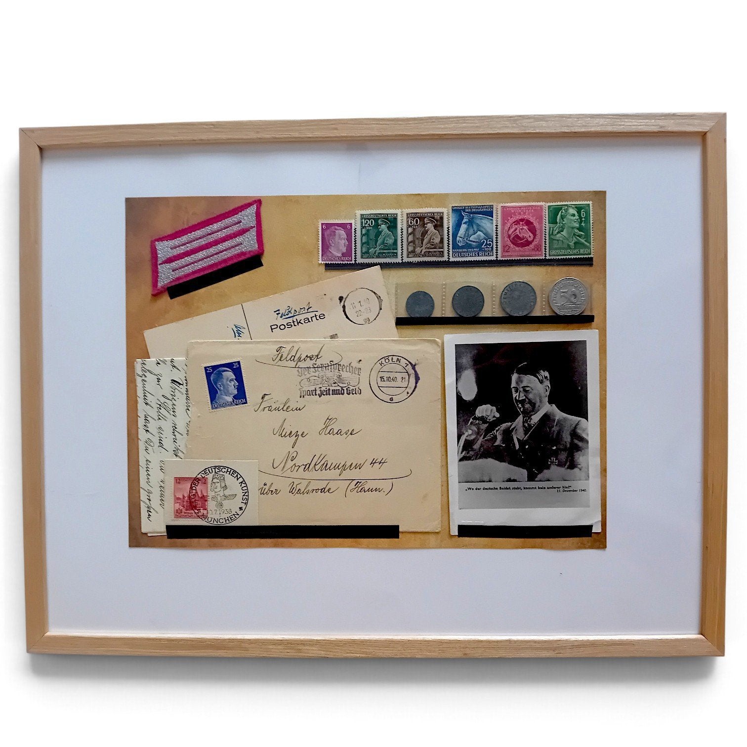 WO2 lijst Groot - Feldpost, Foto, Insigne, Reichspfennig, Ophalen of Verzenden, Overige soorten, Foto of Poster