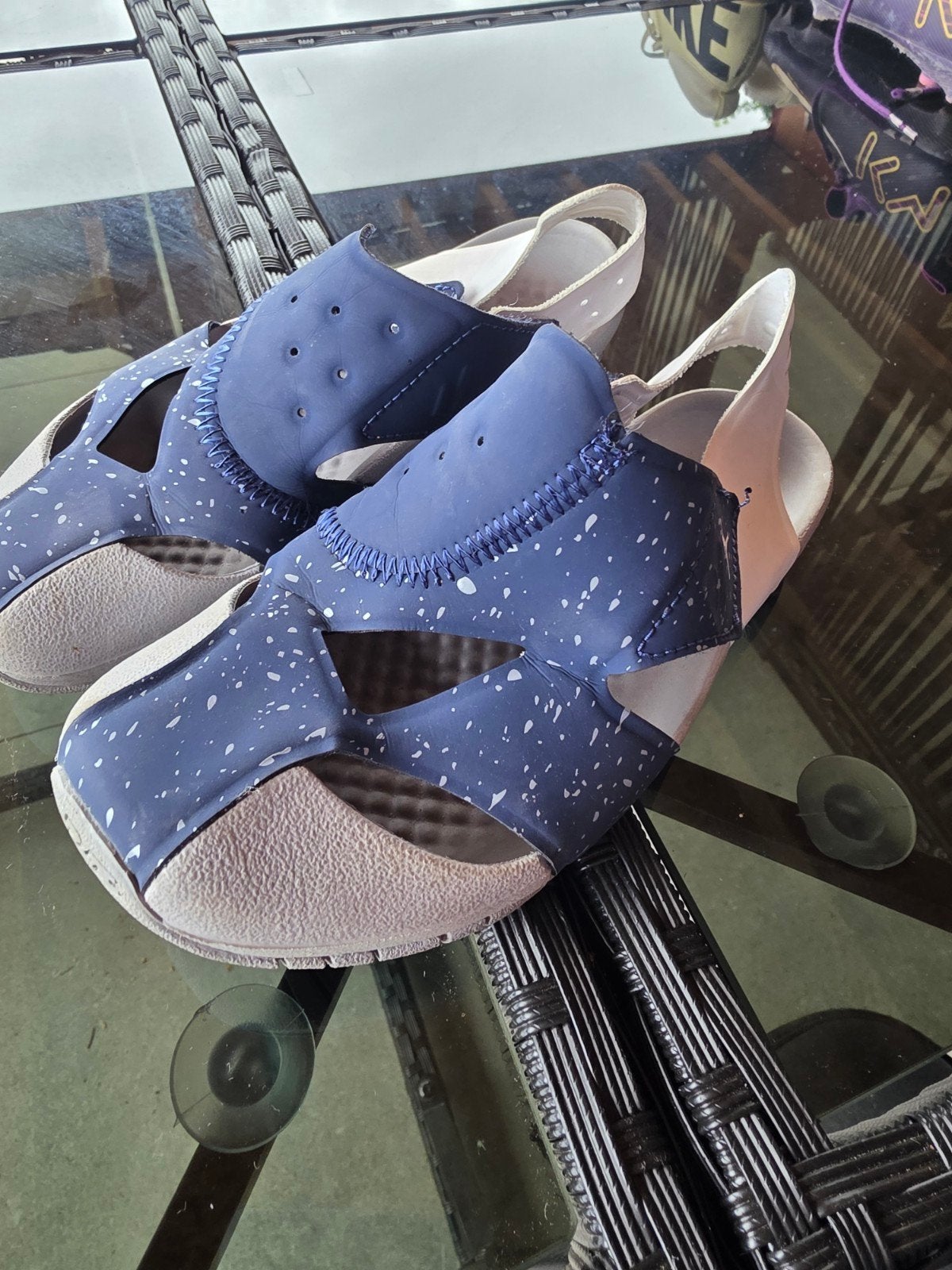 NIKE JORDAN SANDALEN, Blauw, Ophalen of Verzenden, Zo goed als nieuw, Espadrilles of Moccasins