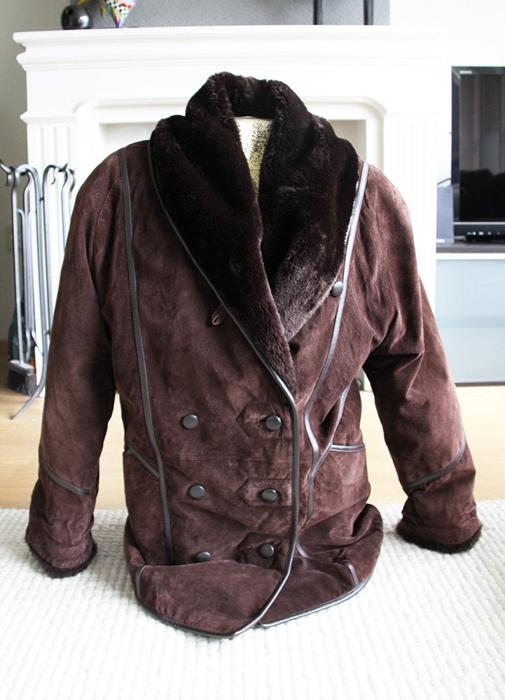Belle veste chaude en daim pour femmes (M) €75, -, Vêtements | Femmes, ANDERE, Taille 38/40 (M), Comme neuf, Brun
