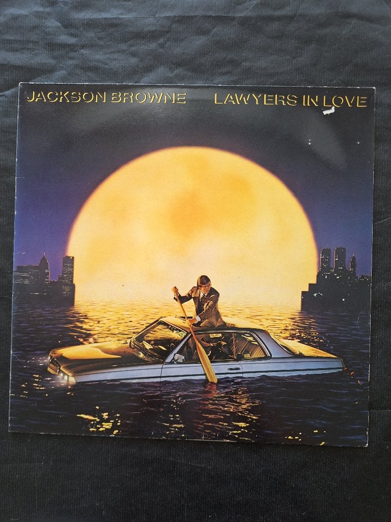 JACKSON BROWNE "Lawyers in Love" LP (1983) IZGS, Enlèvement ou Envoi, Avec pochette intérieure, Utilisé, Rock classique