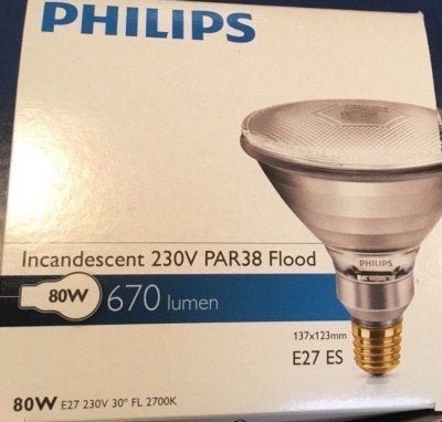 Spotlicht met 38 80w gloeilampen, Ophalen, Gloeilamp, Nieuw, E27 (groot)