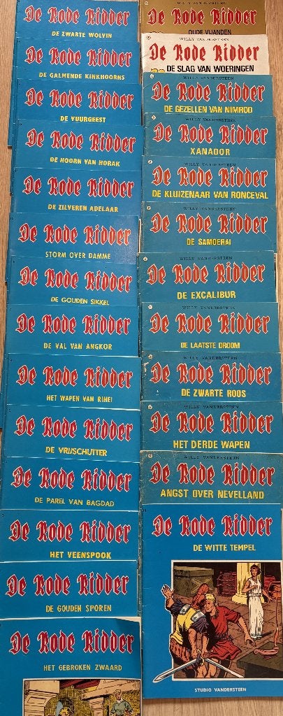 strips De Rode Ridder, Livres, Plusieurs BD, Willy Vandersteen, Enlèvement, Utilisé
