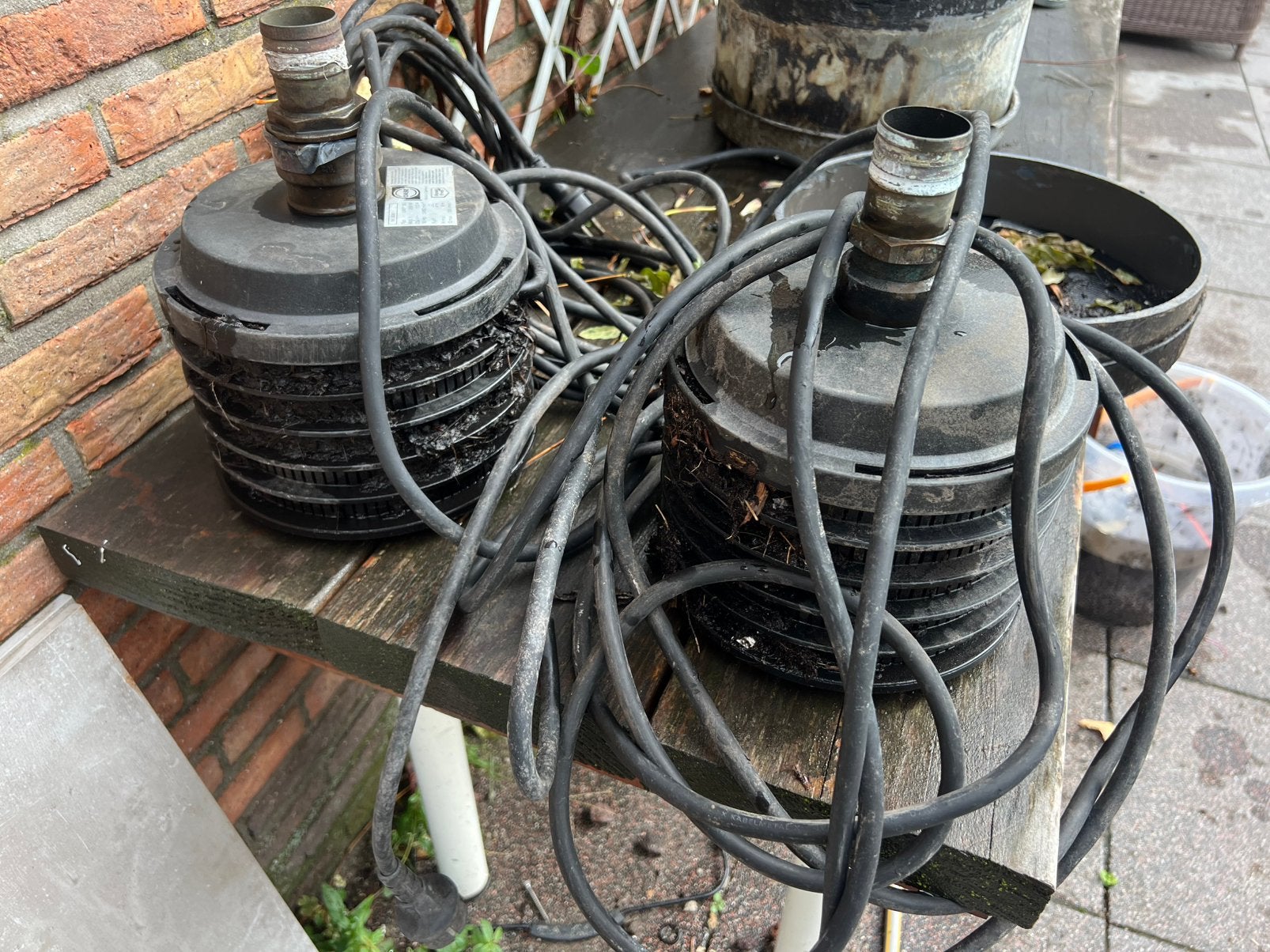 2 (zwem)vijverpompen, Jardin & Terrasse, Enlèvement, Utilisé, Pompe de bassin