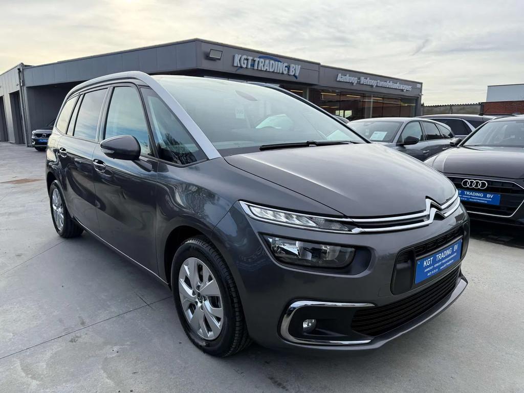 Citroën C4 Spacetourer Grand 1.2i 130PK AUTOMAAT 7 ZIT NAVI, Auto's, Stof, Gebruikt, 1199 cc, 3 cilinders