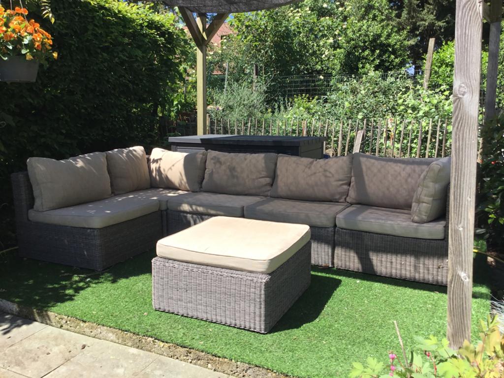 Loungeset Bristol wicker, 5 places, Osier, Comme neuf, Enlèvement