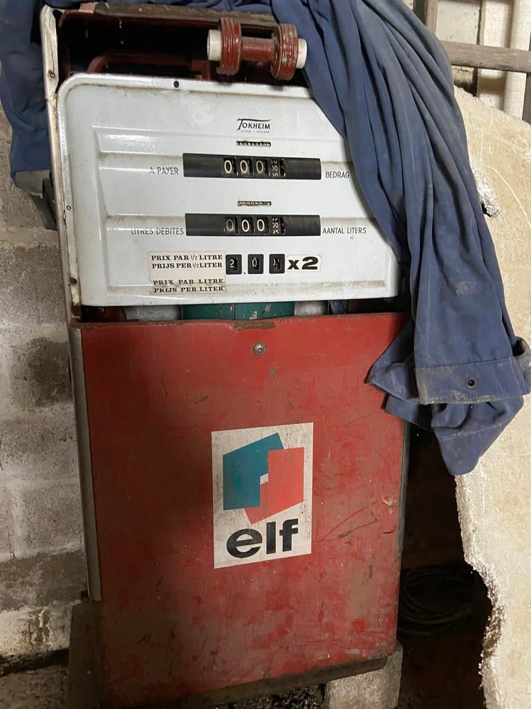 Pompe à essence vintage Tokheim Elf 452 A P, Enlèvement, Utilisé