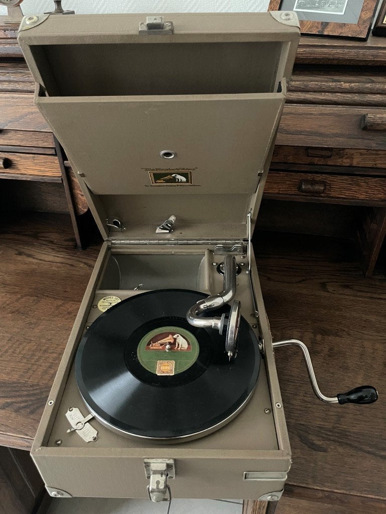 Grammofoon HIs Masters Voice, Antiek en Kunst, Ophalen of Verzenden