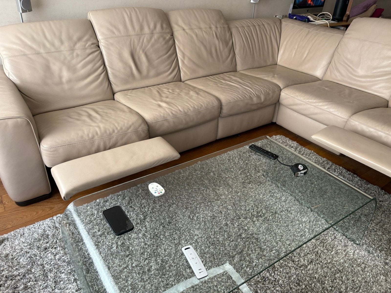Hoeksalon Natuzzi, Huis en Inrichting, Zetels | Complete zithoeken, Ophalen, Gebruikt, Leer, Hedendaags modern