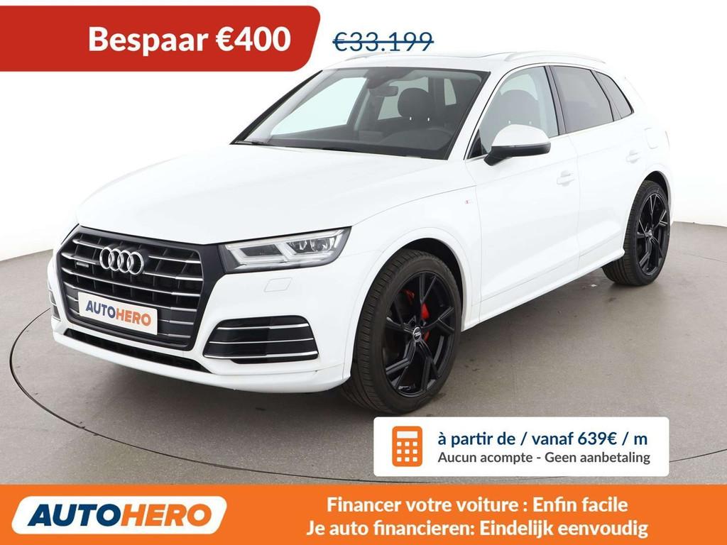 Audi Q5 55 TFSIe quattro sport (bj 2020, automaat), Auto's, Audi, Automaat, Gebruikt, Wit, 5 zetels