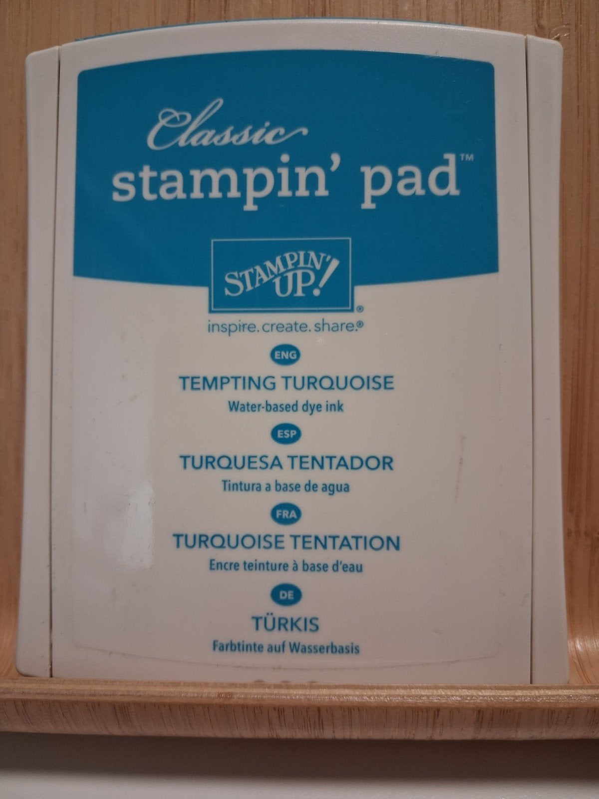 Stampin Up - inktflesje + stempelkussen Tempting Turquoise, Hobby en Vrije tijd, Stempelen, Ophalen
