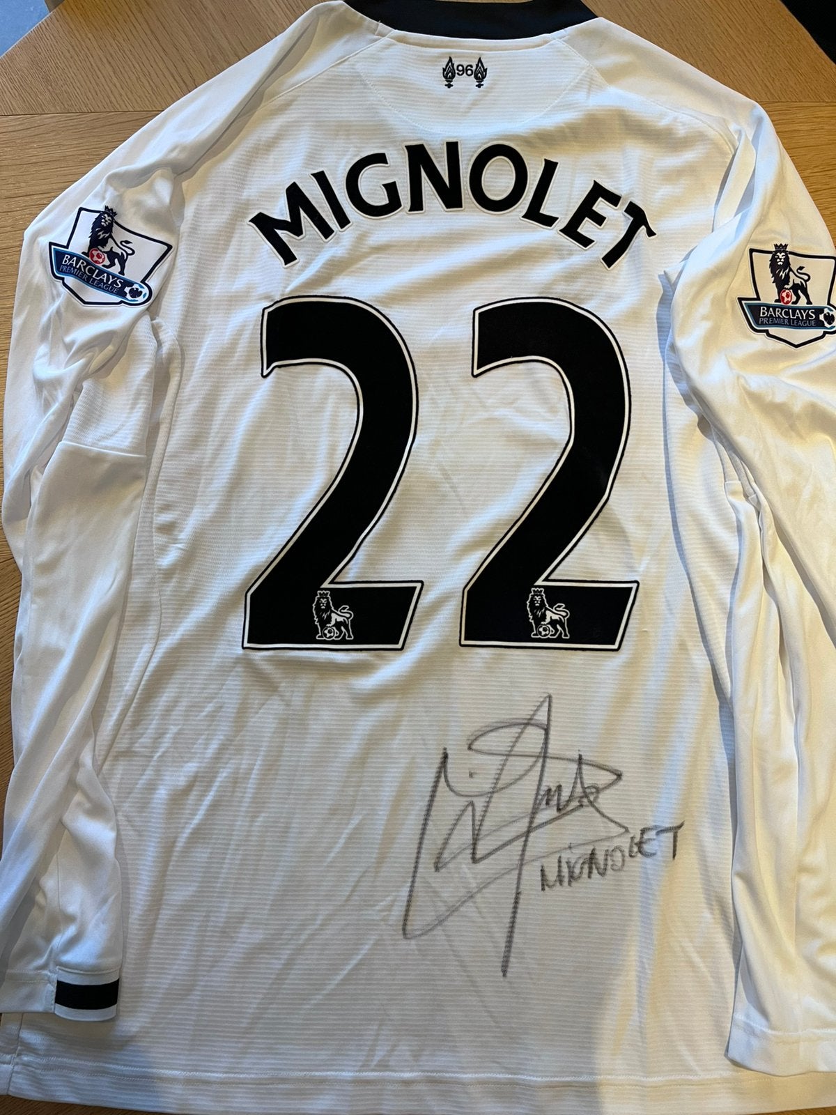 Matchworn & gesigneerd - Liverpool FC - Simon Mignolet, Collections, Envoi, Comme neuf, Maillot