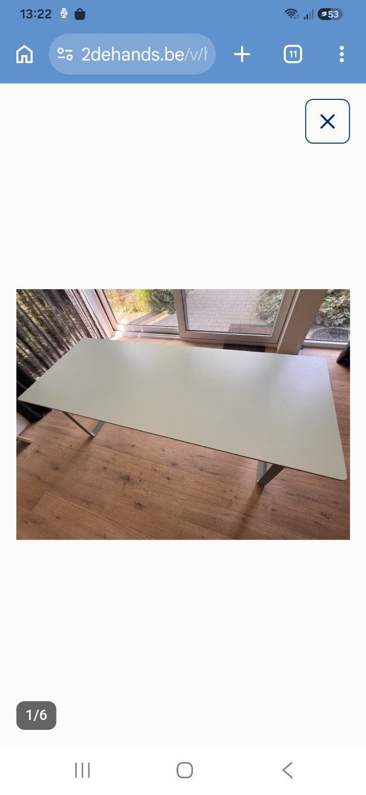 Table MUUTO 70/70, design scandinave sophistiqué, vert rare, Enlèvement, Utilisé, 50 à 100 cm, Chêne