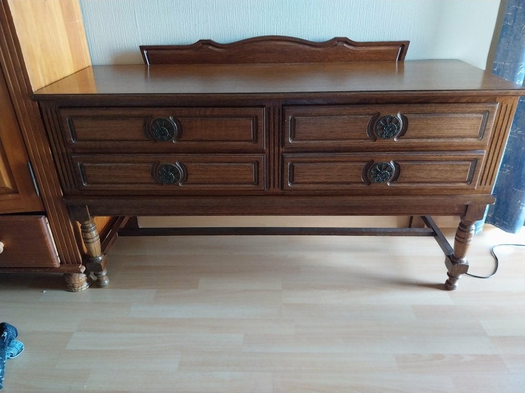 Klassiek eikenhouten dressoir / ladekast, Huis en Inrichting, Kasten | Ladekasten, Ophalen, Gebruikt, 100 tot 150 cm, Eikenhout