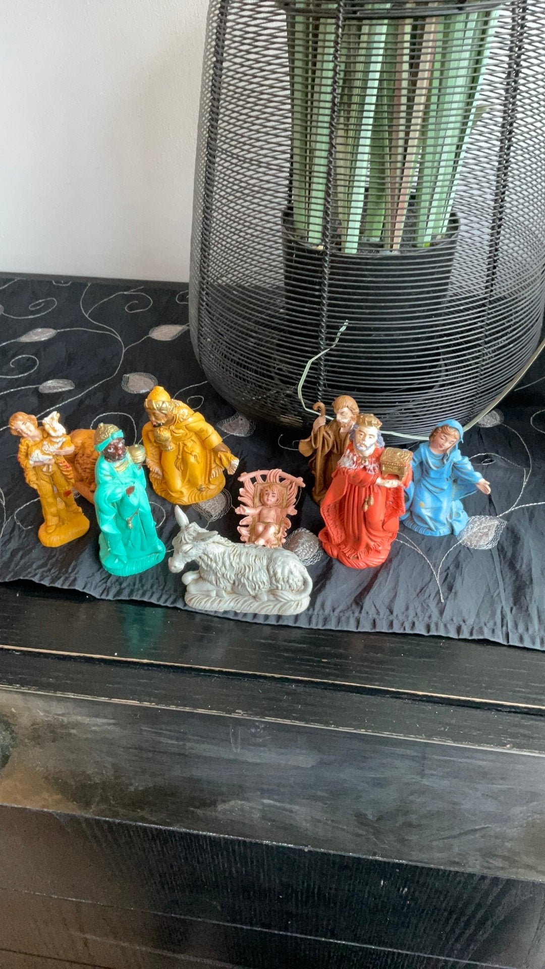 Santons de crèche de Noël vintage, Enlèvement ou Envoi, Comme neuf, Plastique