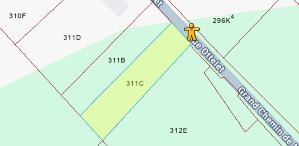 Prachtig land van 1565 m² met toegang tot de straat — Mesvin, Immo, Mons, 1500 m² of meer