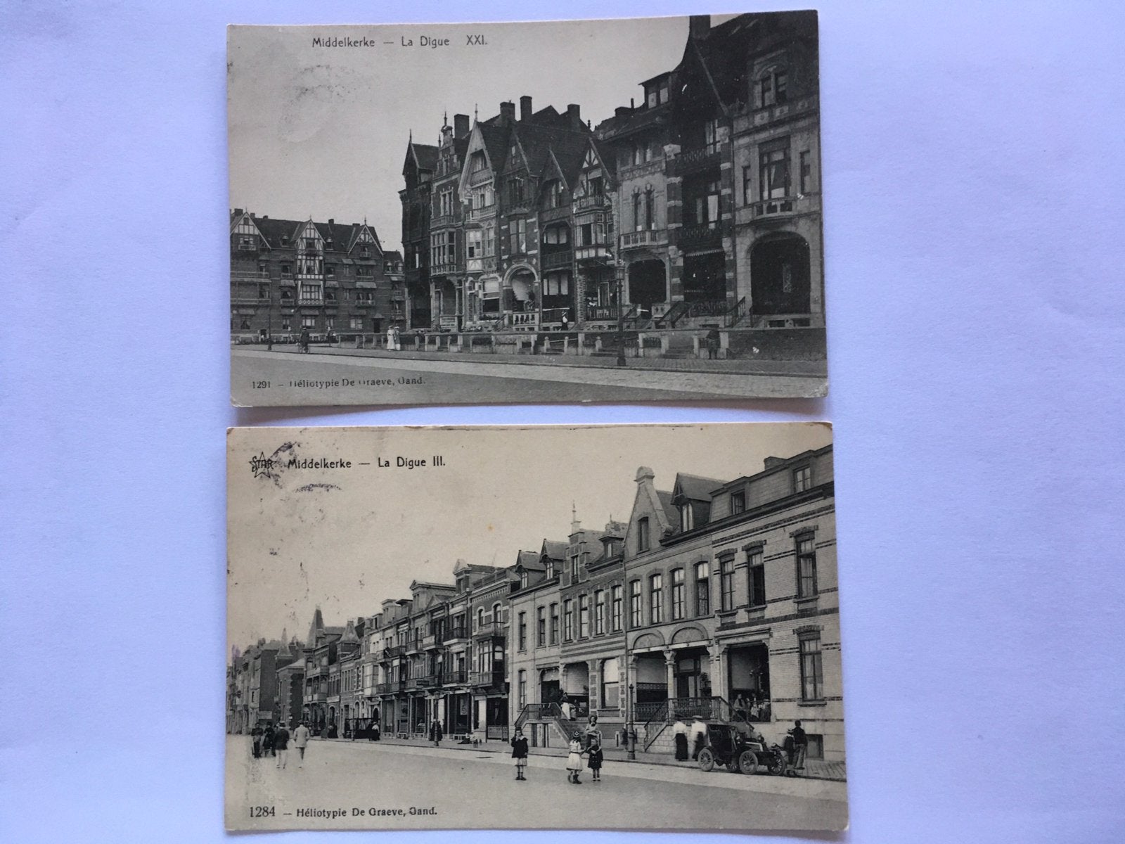 2 cartes postales anciennes Middelkerke, Envoi, Affranchie